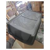 IRIS USA XX-Large Cat Litter Box, Open Top Extra Large Litter Box for Big Cats and Multi-Cat Households, High Sided Scatter Shield, Easy to Clean, 30\" L x 20\" W x 14\" H, Gray