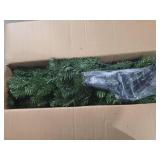 National Tree Company 4.5 ft Pre-Lit North Valley Spruce Artificial Christmas Tree, 200 Clear Lights, 398 Tips, Includes Stand, Green