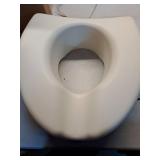 Medline 5  Standard Raised Toilet Seat With Lock and No Arms White