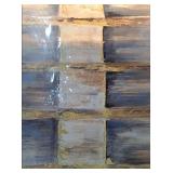 Modern Abstract Grey and Gold Wall Art - Retail: $225