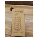 Ice Cube Bottle, 2 in 1 Ice Cube Tray Water Bottle with Lid and Bin, Portable Easy Press to Release Vertical Ice Cube Making Bottle for for Coffee, Juice and Picnics(White,800ml)