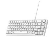 North Base Computer Keyboard - White: 60% Mechanical USB-A, 68 Keys, Backlit