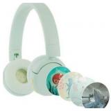 Artistic Mint Green Headphones with Decorative Discs