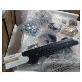 Kitchen Island with Drop Leaf, Rolling Cart with Storage Cabinets, Solid Wood Island Table on Wheels for Kitchen with 4 Drawers, Towel Bars, Spice Rack, White, Box 1/2 2/2 - Retail: $234