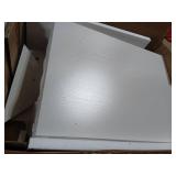 Kitchen Island with Drop Leaf, Rolling Cart with Storage Cabinets, Solid Wood Island Table on Wheels for Kitchen with 4 Drawers, Towel Bars, Spice Rack, White, Box 1/2 2/2 - Retail: $234