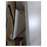 Kitchen Island with Drop Leaf, Rolling Cart with Storage Cabinets, Solid Wood Island Table on Wheels for Kitchen with 4 Drawers, Towel Bars, Spice Rack, White, Box 1/2 2/2 - Retail: $234