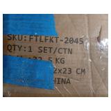 Kitchen Island with Drop Leaf, Rolling Cart with Storage Cabinets, Solid Wood Island Table on Wheels for Kitchen with 4 Drawers, Towel Bars, Spice Rack, White, Box 1/2 2/2 - Retail: $234