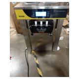 VEVOR Commercial Ice Cream Maker, 22-30L/H Yield, 2200W Countertop Soft Serve Machine with 2x6L Hopper 2L Cylinder LCD Panel Puffing Shortage Alarm, Frozen Yogurt Maker for Restaurant Snack Bar, Silve