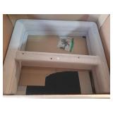 Upholstered Sculptural Accent Chair Brown (Assembly Required) - Threshold designed with Studio McGee: Polyester, Hardwood Frame, Spot Clean - Retail: $288