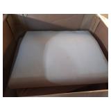 Upholstered Sculptural Accent Chair Brown (Assembly Required) - Threshold designed with Studio McGee: Polyester, Hardwood Frame, Spot Clean - Retail: $288