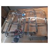 Modern Metal Acrylic Dorm Folding Chair Chrome - Room Essentials (Set of 4) - Retail: $200