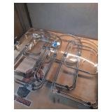 Modern Metal Acrylic Dorm Folding Chair Chrome - Room Essentials (Set of 4) - Retail: $200