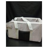 COMFYPET Car Seat for Small Dogs Under 12 lbs. Sturdy, Safe, Washable Center Console Dog Car Seat with Bottom Board and Three Straps for Stability, Adjustable Leash for Safety (Grey) - Retail: $20