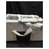 COMFYPET Car Seat for Small Dogs Under 12 lbs. Sturdy, Safe, Washable Center Console Dog Car Seat with Bottom Board and Three Straps for Stability, Adjustable Leash for Safety (Grey) - Retail: $20