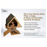 Wooden Rabbit Hideout Castle â Indoor Bunny House & Hut for Rabbits, Guinea Pigs, Chinchillas & Small Pets â Medium Size Habitat â Durable Wooden Rabbit House for Indoor & Outdoor Use -