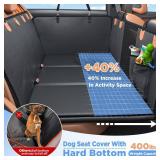 MYJAQI Back Seat Extender for Dogs, Waterproof Dog Car Seat Cover for Back Seat with Hard Bottom, 2025 Upgraded Material, Anti Scratch, Safer, Easy to Use and Clean, Holds 400lbs - Retail: $77