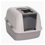 Catit Jumbo Hooded Litter Pan - Gray - Retail: $85