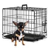 BestPet | Dog Crate | 18\" | Black | Foldable Metal Kennel with Single Doors, Secure Slide-Bolt Latches, Leakproof Tray | Portable Dog Cage for Small Breeds | for Travel, Indoor & Outdoor Use - Retail