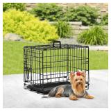 BestPet | Dog Crate | 18\" | Black | Foldable Metal Kennel with Single Doors, Secure Slide-Bolt Latches, Leakproof Tray | Portable Dog Cage for Small Breeds | for Travel, Indoor & Outdoor Use - Retail