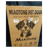 3-Flap Steel Large Dog Door for Exterior Doors with Sliding Lock Panel, Energy-Efficient Insulated Pet Door, Extreme Weather Doggy Door with Telescoping Tunnel, Never Rustï¼Pets Up to 100 Lbï¼