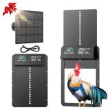 SMILE FOREST Automatic Chicken Coop Door with Light Sensor & Timer Control - Multi-Mode Chicken Door Opener with Solar Charging - Retail: $51