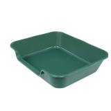 Ying Tutu 2 Pack of Extra Large Cat Litter Box (ABS Material), Low Entry Senior Litter Pen for Geriatric Kitty Big Cats, Jumbo Pet Safe Litter Boxes Tray for Indoor Pets Potty (Green, 24\" L x 20\" W)