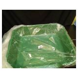 Ying Tutu 2 Pack of Extra Large Cat Litter Box (ABS Material), Low Entry Senior Litter Pen for Geriatric Kitty Big Cats, Jumbo Pet Safe Litter Boxes Tray for Indoor Pets Potty (Green, 24\" L x 20\" W)