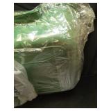 Ying Tutu 2 Pack of Extra Large Cat Litter Box (ABS Material), Low Entry Senior Litter Pen for Geriatric Kitty Big Cats, Jumbo Pet Safe Litter Boxes Tray for Indoor Pets Potty (Green, 24\" L x 20\" W)