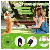 Automatic Ball Launcher for Dogs, 40-80Ft Distance Dog Ball Thrower Launcher, Rechargeable Automatic Dog Balls Launchers with 4 Balls (2.5\"), Remote Control Thrower for Medium/Large Dogs (Green) - Re