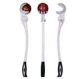 Crompack Side Arm Ball Thrower for Cricket Leather and Tennis Ball ! Adjustable Robo Side Arm with Advanced Finger-Cup Design for Batting Training/Practice (White) - Retail: $33