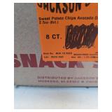 Jacksons Chips Sweet Potato Chips Avocado Oil Carolina Barbeque Flavor Kettle Cooked, Vegan, Gluten Free, Non GMO, Paleo and Kosher Friendly, 2.5 Ounce (Pack of 8)