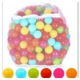 BalanceFrom Play Pit Balls Toy Set for Kids with Mesh Bag, Rainbow or Pastel Colors