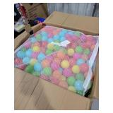 BalanceFrom Play Pit Balls Toy Set for Kids with Mesh Bag, Rainbow or Pastel Colors