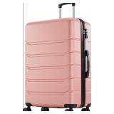 20 inch Lightweight Expandable Rolling Suit Case with TSA Lock, Pink
