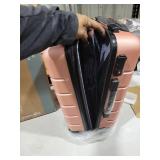 20 inch Lightweight Expandable Rolling Suit Case with TSA Lock, Pink