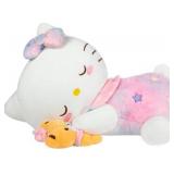 Jazwares - Hello Kitty 18\" Plush - Sleeping Pose with Bestie
