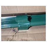 Metal Fence Post Green 4 Feet, Pack of 10, for 36 Inch High Garden Welded Wire Fence U-Channel Steel Garden Post
