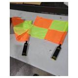 2PCS Soccer Ar Flag, Soccer Football Flags for Referees, Referee Linesman Flags with Storage Bag for Sports Match, Soccer, Football, Hockey Training, Soccer Accessories Linesman Flags