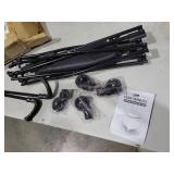 Heavy-Duty 2-Tier Folding Shopping Cart with Wheels - Double-Layer Waterproof Grocery & Utility Wagon, Portable Design for Laundry, Storage and Transport, 150LB Capacity (Medium)