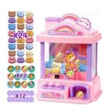 Mini Claw Machine for Kids | Girl Toys for Ages 8-13 Arcade Game Toy Claw Machine Electric Candy Vending Machine Toy with LED Lights & Adjustable Sound, Birthday Gifts for Girls Ages 4+, Pink