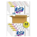Scott 1000 Toilet Paper, 32 Rolls, Septic-Safe, 1-Ply Toilet Tissue