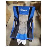 EMERIT Low Beach Chairs for Adults, Sling Beach Chair with Umberalla, Folding Backpack Camping Chair with Cup Holder