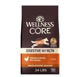 Wellness CORE Digestive Health Dry Dog Food  Chicken & Brown Rice Dry Dog Food  24 Pound Bag