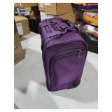 TPRC 15\" Smart Under Seat Carry-On Luggage with USB Charging Port, Purple, One Size