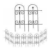 32 Inch x 50 Feet (40 Panles) Black Decorative Garden Fence Border Folding Fence, Decorative Folding Wire Fencing Border Fence Edge Decor Fence Animal Barrier