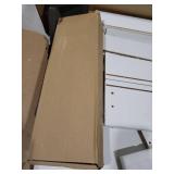 DEVAISE 5-Drawer Chest, Wood Storage file Cabinet with Wheels, White