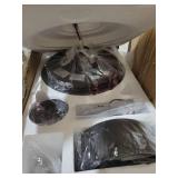 Modern Ceiling Fans with Lights, 65 Inch Ceiling Fan with Light for Bedroom Living Room Kitchen Office, Indoor/Outdoor Use, 24W 3CCT 8 Blades 6 Speed Reversible Quiet DC Motor, Black