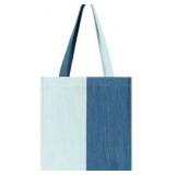 Aesthetic Premium Colorblock Designer Shoulder Bag | Niche Lightweight Foldable Large Denim Tote Bag with Zipper pockets