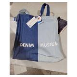 Aesthetic Premium Colorblock Designer Shoulder Bag | Niche Lightweight Foldable Large Denim Tote Bag with Zipper pockets