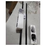 KAMANINA 1 Inch Curtain Rod Telescoping Single Drapery Rod 36 to 72 Inches (3-6 Feet), Black Curtain Rods for Windows 24 to 68 Inches, Netted Texture Finials